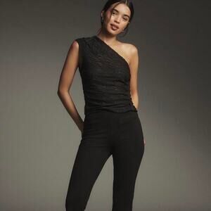 NWT Anthropologie Textured One-Shoulder Top - Size L MSRP $78